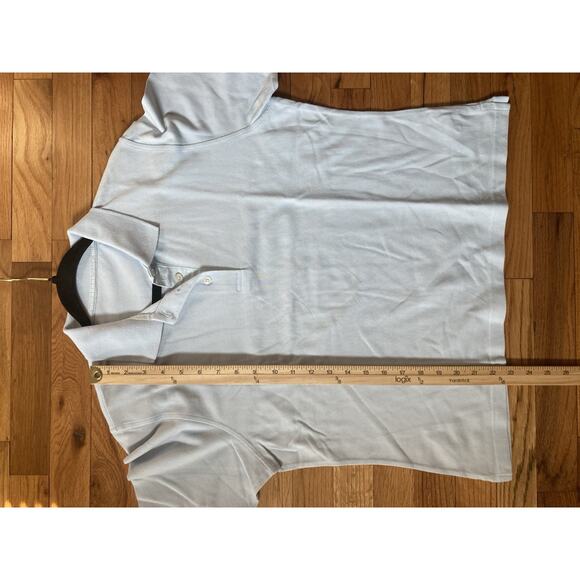 Women’s Burberry Golf Polo Shirt Large Light Powder Blue Pullover Vintage? Y2K - Picture 8 of 9